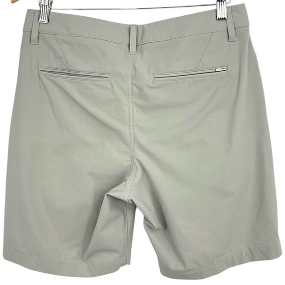Vuori Meta Chino Shorts Light Gray Golf 100% Polyester Size 30 Men's Pockets - Picture 4 of 7